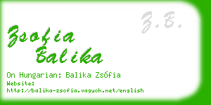 zsofia balika business card